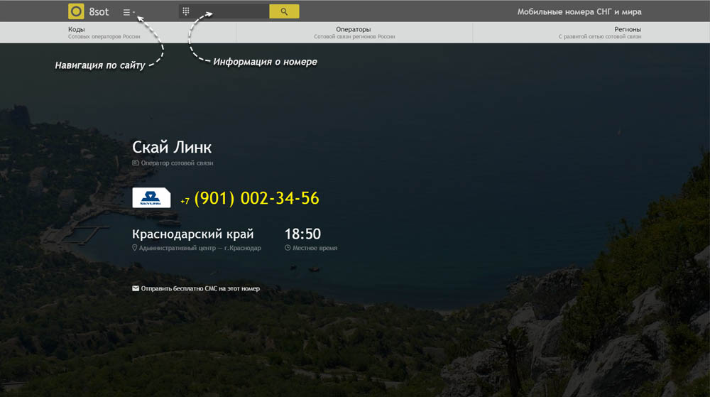 Код 901
— какой оператор и регион сотовой связи у номера